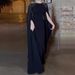 Women's Clothing Autumn And Winter Hot Diamond Robe Evening Dress_ecoleips.com