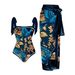 Vintage High-Cut One-Piece Swimsuit For Women - Tummy Control Slimming Bathing Suit With Modest Coverage, Floral & Tropical Prints_ecoleips.com