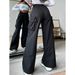 Trendy Women's Cargo Pants Loose Fit Casual Long Trousers Large Pockets Style Versatile New_ecoleips.com