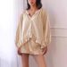 Women's Clothing Autumn New Comfortable Casual Ruffled Button Long Sleeved Tops And Trousers Sets_ecoleips.com