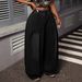 Retro Washed Blue Wide Leg Jeans High Waisted Elastic Plus Size Lantern Jeans Style Design Pleated_ecoleips.com