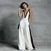 Women's Sleeveless V Neck Jumpsuit Color Block Wide Leg Summer Fashion Independent Website European American Style 2026 New Arrival_ecoleips.com