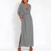 Women's High Waist Side Split V Neck Midi Dress – Trendy Elegant Spring Summer Gown 2026_ecoleips.com