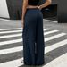 Voya Women's Cotton Linen 2026 Summer European And American Loose Wide-Leg Beach With Pockets Casual Pants_ecoleips.com