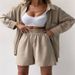Fashion Plus Size Women's Clothing Spring Casual Single Breasted Long Sleeved Solid Color Shirt Loose Shorts Suit Women_ecoleips.com