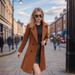 Women's Clothing Slim Fit Fashion Temperament Waist Woolen Coat Women's Woolen Coat_ecoleips.com