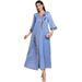 Women's Clothing Embroidered Silver Feather Edge Robe Jalibaya Dress_ecoleips.com