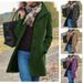 Women's Wool Blend Trench Coat – Mid-Length Autumn Winter Coat, Slim Fit With Stand Collar, Elegant & Warm_ecoleips.com