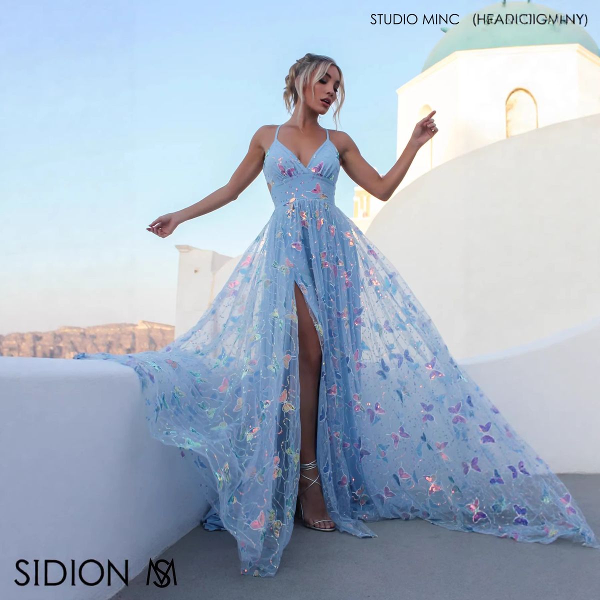 Women's Glitter High-Waisted Long Dress – Stretchy Polyester A-Line Formal Gown For Parties & Evening Events (Blue, S-Xl)_ecoleips.com