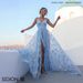 Women's Glitter High-Waisted Long Dress – Stretchy Polyester A-Line Formal Gown For Parties & Evening Events (Blue, S-Xl)_ecoleips.com