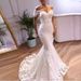 Women’s Clothing Fishtail wedding dress new bride wedding one shoulder backless lace slim simple trailing court style_ecoleips.com