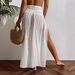 Women's Clothing New Beach Cover Skirt Slit Thigh Cover Skirt_ecoleips.com