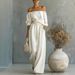 Women's Stylish Off-Shoulder Two-Piece Set With Wide-Leg Pants - Casual & Elegant Outfit For Everyday Wear_ecoleips.com