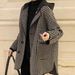 Chic Checkered Hooded Wool Coat For Women – Oversized Longline Trench Coat With Pockets In Classic Houndstooth Pattern_ecoleips.com