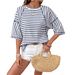 2026 Summer Tk Women's Round-Coll T-Shirt Simple, Versatile Design With Striped Half-Sleeve Style_ecoleips.com