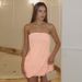 Women's Elegant Sleeveless Strapless Ruffled Mini Dress European American Style Summer New Solid Color Slim Short Gown_ecoleips.com