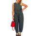 Women's Clothing Women's Clothing New Printed Plaid Loose Casual Sleeveless Vest Trousers Suit_ecoleips.com