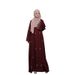 Muslim Dress Women Elegant Middle Eastern Kaftan Dress – Floral Embroidery With Bell Sleeves (S-2xl, Cotton-Blend & Breathable)_ecoleips.com
