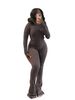 Women's Clothing Cross Border Supply Sexy Tight Long Sleeved Micro Flared Two Piece Suit_ecoleips.com