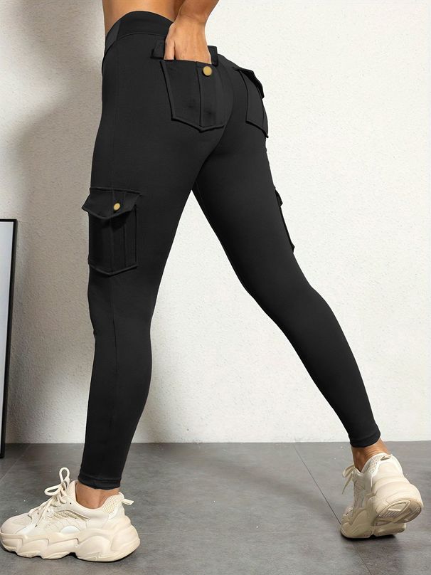 Women's Clothing Women's High-Waisted Slim Fit Fitness Pants Style Stretchy Tight Cropped Length Lifted Buttock Suitable For Commuting_ecoleips.com