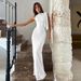 Aria Basics Aria Basics European And American 2024 Spring/Summer New Women's Casual Sexy Solid Color One-Shoulder Comfortable Slim Fit_ecoleips.com