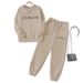 Women's Urban Round Neck Fleece Set Letter Print Casual Long Sleeve Autumn Winter New_ecoleips.com