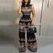 Women's Floral Print Jumpsuit Sleeveless Long Pants Romper With Zip Detail Stretchy Spandex Casual Wear Multiple Colors And Sizes_ecoleips.com