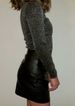 2025 Summer New Short A-line Leather Half Zipper Women's Bodycon Pencil Skirt_ecoleips.com