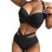 Verve Hot Selling Two-Piece Swimsuit New Sexy Tight Push-Up Tie Back Bikini Women_ecoleips.com