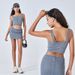 Women's Clothing New Color Denim Yoga Sports Tops For Women With High Elasticity Tight Fitting And Chest Padding For Fitness Wear Vest_ecoleips.com