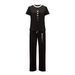 Women's Summer Gradient Heart Print T-Shirt And Sweatpants Set Gentle Sweet Style Casual Outfit_ecoleips.com