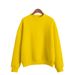 Solid Color Sweatshirt Women's Fleece Candy Small Turtleneck Loose Casual Long Sleeve Pullover Top Wholesale_ecoleips.com
