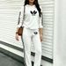 Women's Fashion Casual Printed Two Piece Set Autumn Winter Hooded Long Sleeved Trousers Vacation Wear_ecoleips.com