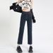 Slim-fit Cigarette Pants, Straight-leg Jeans Women, New Spring-summer Style, Petite Figure-flattering, High-waisted,_ecoleips.com