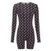 Slimming Bodysuit European American Style Sexy Design Moon Shape Printed Jumpsuit Romper for Women_ecoleips.com