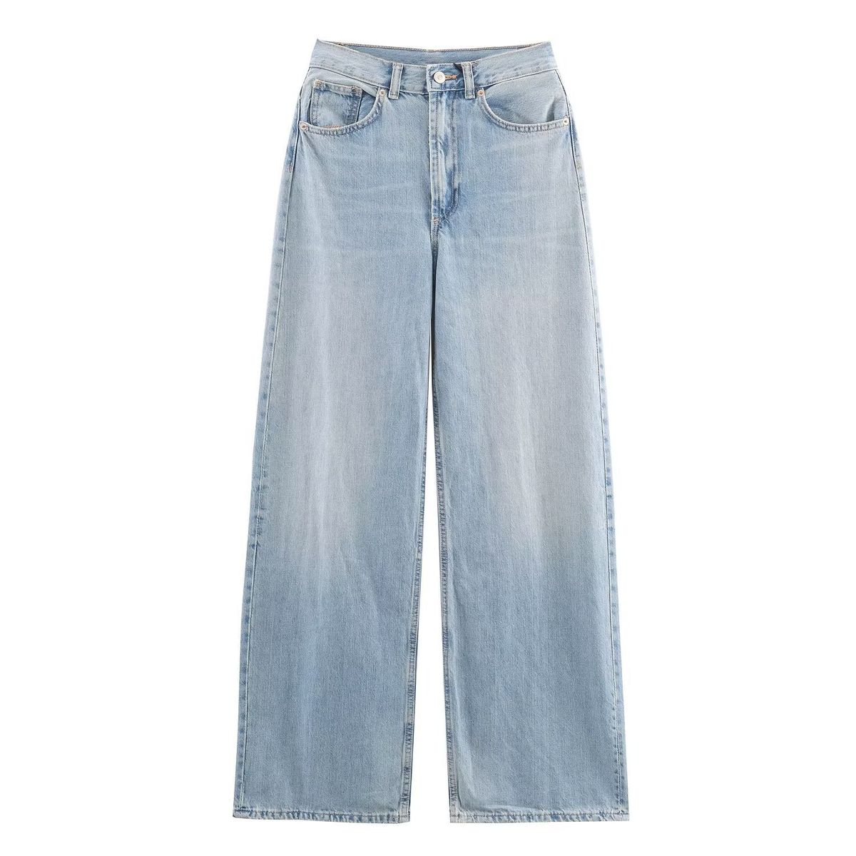 Women's Clothing High-Waisted Wide-Leg Jeans For Women Style Classic Versatile Clothing For Formal & Casual For Women_ecoleips.com