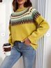 Women's Chunky Knit Sweater - Thick Jacquard Pullover (White/Green/Sunflower/Azure/Pink/Blue, S-5XL, Winter & Autumn Essential)_ecoleips.com