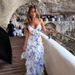 Women Fashion Chiffon Print Long Maxi Dress Elegant Fairy Style Formal Evening Party Dinner Gown Dress For Ladies_ecoleips.com