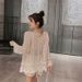 Women's Bohemian Style Openwork Crochet Cardigan High Quality Cotton Sun Protective Outerwear Top_ecoleips.com