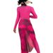 Women's Long Sleeve Rash Guard Swimwear Set With Skirt - UPF 50+ Sun Protection Modest Beach Outfit (Multiple Colors & Sizes Available)_ecoleips.com