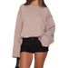 American Retro Striped Style Round Neck Long Sleeve T-shirt For Women, 2025 Early Autumn New Loose Casual Top_ecoleips.com