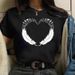 European And American Cross-border Foreign Trade Wholesale Clothing, Colorful Feather Round-neck Plus-size Short-sleeve_ecoleips.com