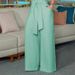 Women's Clothing women's elegant shirt collar sleeveless solid color zipper strap wide leg jumpsuit_ecoleips.com