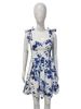 Women's Elegant Floral Print Tie Belt Bodycon Mini Dress – French Style Fall Party Gown 2026_ecoleips.com