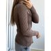 Casual, Simple Solid-Color Long-Sleeved Shirt, Woolen Women's Clothing, Autumn And Winter Cardigan Sweater_ecoleips.com