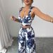 2026 Cross-Border European And American Women's Summer New Sexy V-Neck Camisole Top + Loose Waistband Wide-Leg Pants_ecoleips.com
