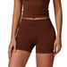 Women's Clothing Sanded Tight Yoga Shorts Women's High Waist Abdomen Fitness Pants Hip Lifting Running Sports Shorts_ecoleips.com