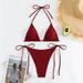 Sexy Backless Bikini Set – High-Cut Cheeky Bottoms & Adjustable Straps (Trendy & Flattering For Beach & Pool)_ecoleips.com