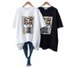 2024 Koran Styl Nw Summr Cotton Tigr Print Round Nck Short T-Shirt For Womn Vrsatil Loos Mid-Lngth Half_ecoleips.com