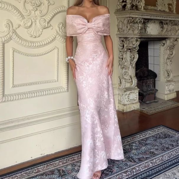 Women's Clothing One Shoulder Bow Sexy Backless Dress For Women Ins Style Emperament Dress Short Skirt_ecoleips.com